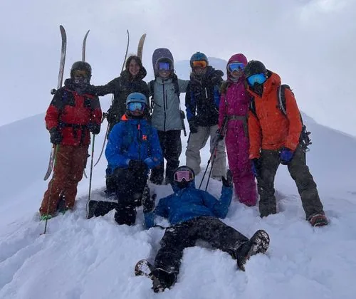 The 2022-23 crew in ski gear