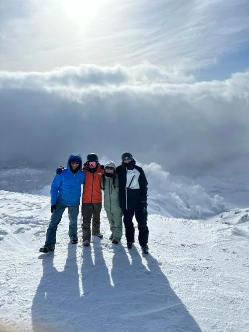 Friends at the highest point in Hokkaido