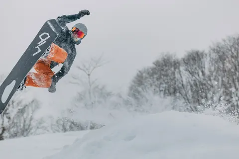 Snowboarder in the air